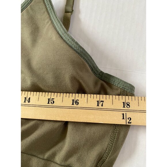 Alessandra B Women's Olive Green Camisole With Built-In Bra Size 42C Top Y2K - Picture 9 of 10